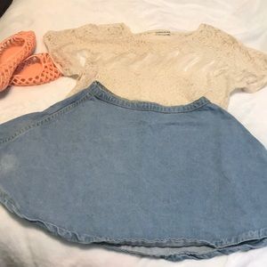 American Apparel Jean Circle Skirt